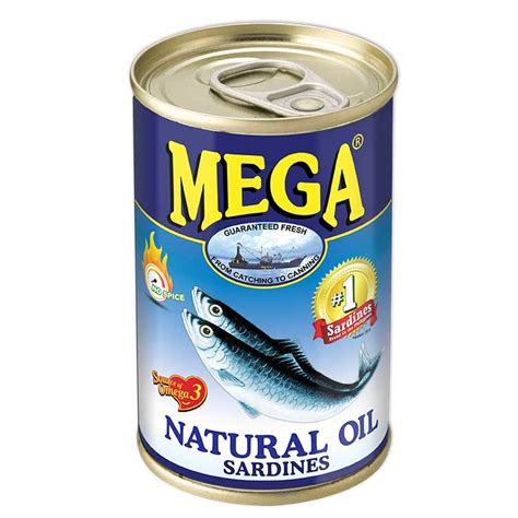 mega sardines picture|Mega Sardines in Natural Oil 155g — megamart.ph.